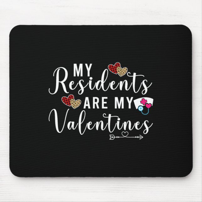 Tapis De Souris Valentines Jour Docteur Infirmière Cadeaux Idée Am (Devant)