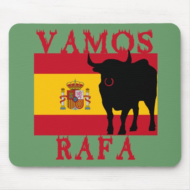 Tapis De Souris Vamos Rafa avec le drapeau de l'Espagne (Devant)