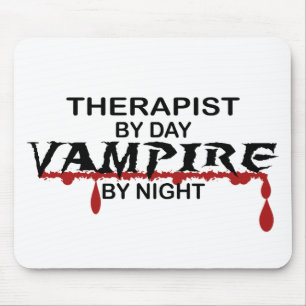 Tapis De Souris Vampire de thérapeute par nuit