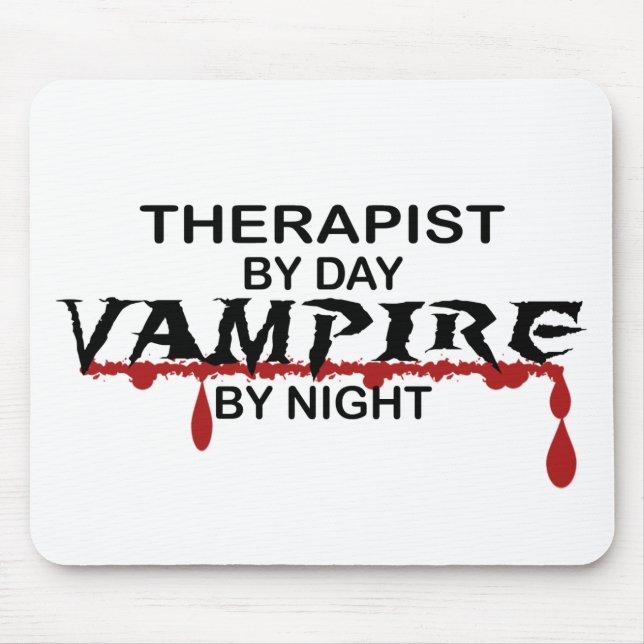 Tapis De Souris Vampire de thérapeute par nuit (Devant)