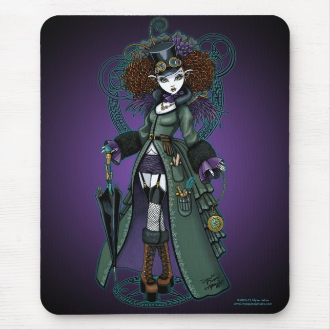 Tapis De Souris Vampire Mousepad de voyageur de temps de Steampunk (Devant)