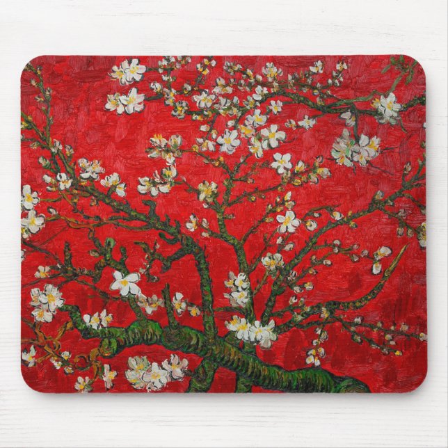 Tapis De Souris Van Gogh Almond Blossoms Rouge (Devant)