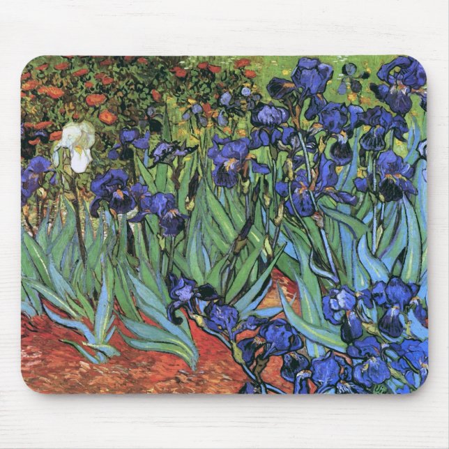 Tapis De Souris Van Gogh Irises (F608) Art Vintage (Devant)
