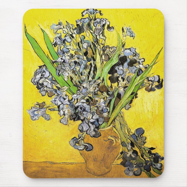 Tapis De Souris Van Gogh Still Life Vase, Irises (F678) Art (Devant)