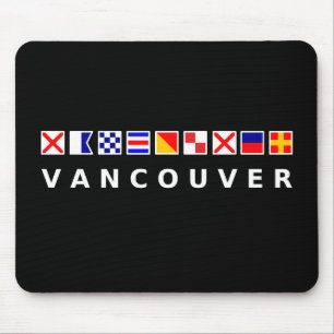 Tapis De Souris Vancouver Canada Pavillons nautiques couleur foncé