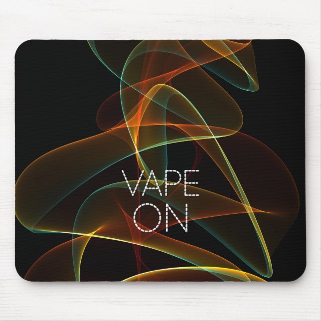 Tapis De Souris Vape sur la fumée verte orange (Devant)
