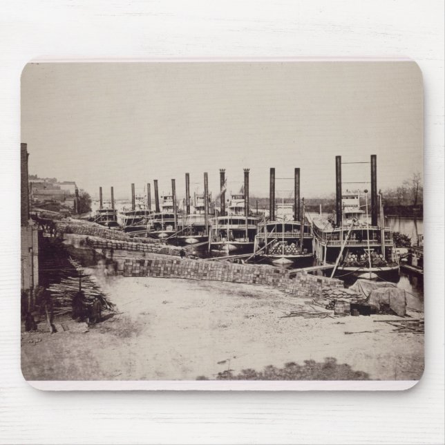 Tapis De Souris Vapeurs sur le Mississippi (photo de b/w) (Devant)