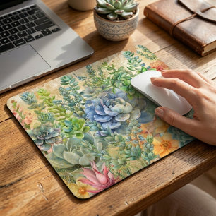 Tapis De Souris Variété de Succulentes
