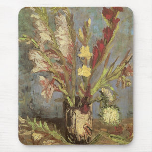 Tapis De Souris Vase avec Glaïeuls par Vincent van Gogh