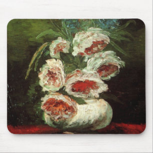 Tapis De Souris Vase avec pivoines de Vincent van Gogh