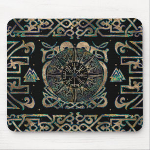 Tapis De Souris Végétarienne - Ornement de boussole viking