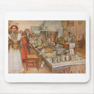 Tapis De Souris Veille de Noël Carl Larsson 1904