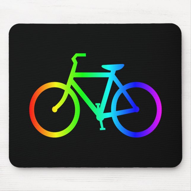Tapis De Souris Vélo arc-en-ciel ombré brillant (Devant)