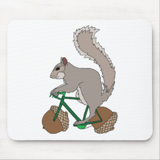 Tapis De Souris Vélo d'équitation d'écureuil avec des roues de