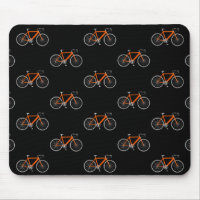 vélo orange sur noir