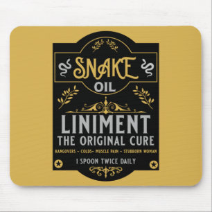 Tapis De Souris Vendeur d'huile de serpent cadeaux amusants pour l