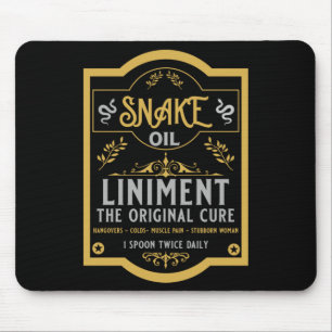 Tapis De Souris Vendeur d'huile de serpent cadeaux amusants pour l