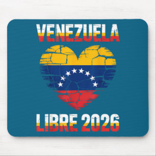 Tapis De Souris Venezuela Libre 2026 Drapeau du cœur du Venezuela