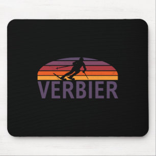 Tapis De Souris Verbier Swiss Suisse Station de ski Snowboard