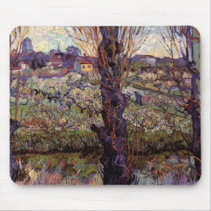 Tapis De Souris Verger en fleurs, Arles de Vincent van Gogh