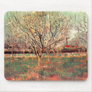Tapis De Souris Verger en fleurs, Pruniers de Vincent van Gogh