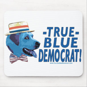Tapis De Souris Véritable Démocrate bleu Mousepad