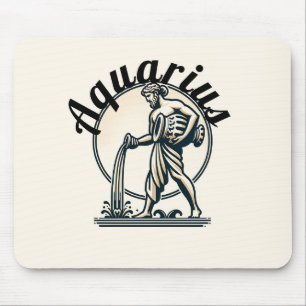 Tapis De Souris Verseau le Porteur d'Eau Zodiaque Vintage