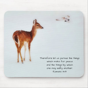Tapis de souris verset biblique Deer and Dove Fait