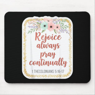 Tapis De Souris Verset biblique pour femme chrétienne Réjouissez-v