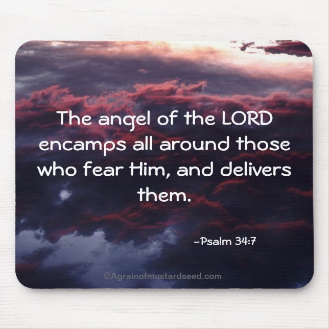 Tapis De Souris Versets de la Bible Parole de Dieu (Devant)