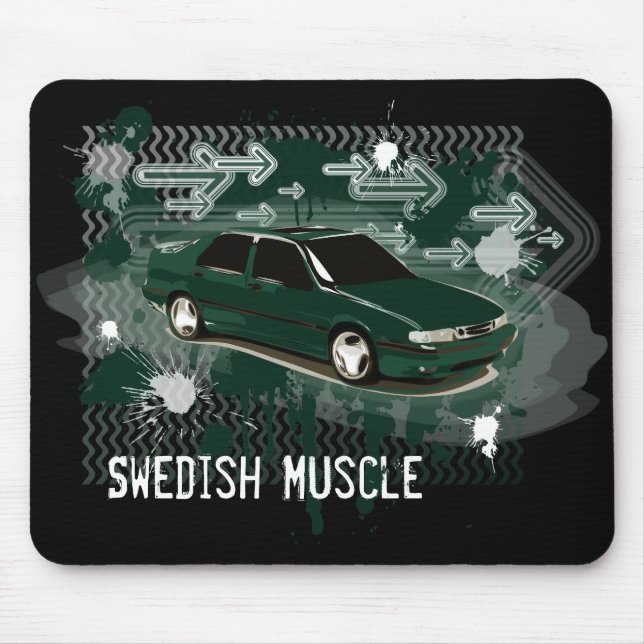 Tapis De Souris vert aérien du scarabe 9000, muscle suédois (Devant)