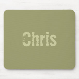 Tapis de souris vert Chris Army