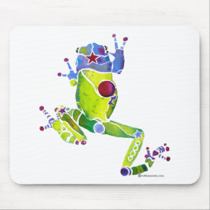 Tapis De Souris Vert de ressort de grenouille