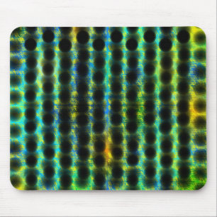 Tapis De Souris Vert, noir pois générant des formes, ombre