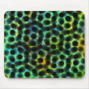 Tapis De Souris Vert, noir pois générant des formes, ombre
