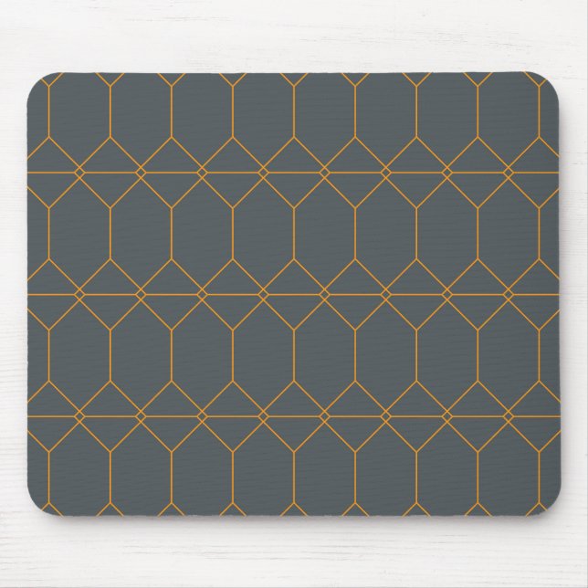 Tapis De Souris Vert, or, simple, rétro, élégante illustration (Devant)