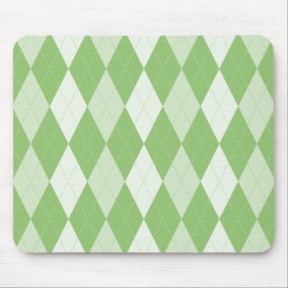 Tapis De Souris Vert pistache Argyle Pâle Vert Petit Diamant Sh