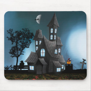 Tapis De Souris Very Cool Scary Halloween Cartoon House