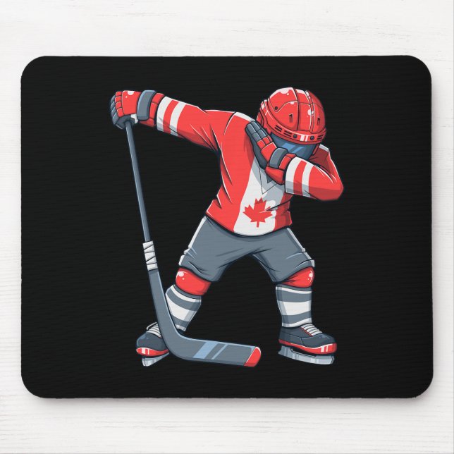 Tapis De Souris Vêtements de hockey sur glace pour garçon amusant (Devant)
