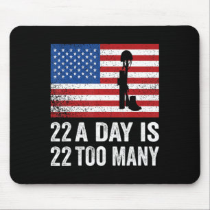 Tapis De Souris Vétéran 22 Day Suicide Awareness
