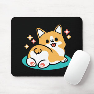 Tapis De Souris Vibes Corgi Butt et Nap - Joli chien couché