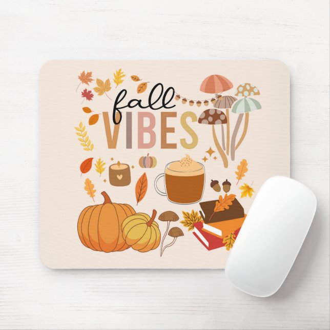 Tapis De Souris Vibes d'automne (Avec souris)