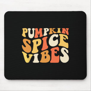 Tapis De Souris Vibes d'épices citrouilles Rétro Vibes d'automne