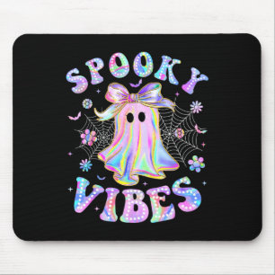Tapis De Souris Vibes éffrayantes Ghost Retro Halloween Boo Boo Cr