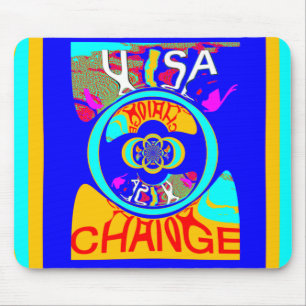 Tapis De Souris Vibrant USA Change : une déclaration audacieuse