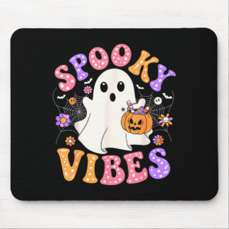 Tapis De Souris Vibrations effrayantes fantôme mignon citrouille r
