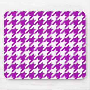 Tapis De Souris Vichy Prince de Galles violet blanc