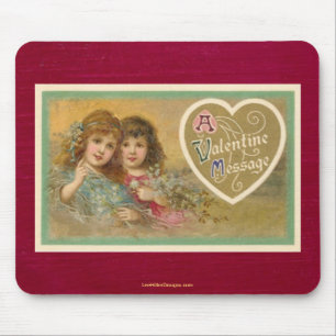 Tapis de souris victorien message de la Saint-Vale