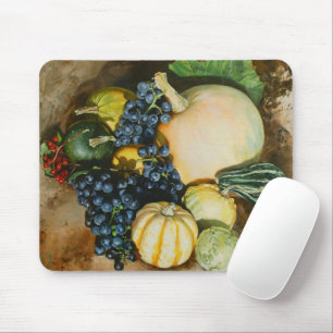 Tapis De Souris Vie morte de récolte d'automne avec Citrouilles, G