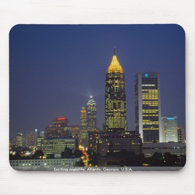 Tapis De Souris Vie nocturne passionnante, Atlanta, la Géorgie, (Devant)